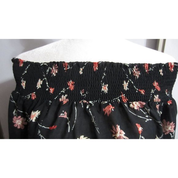 Sadie Robertson Wild Blue Floral XS Smock Top - Picture 2 of 4